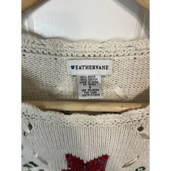 Vintage Weathervane Holiday Motif Sweater Size Small - Picture 5 of 8